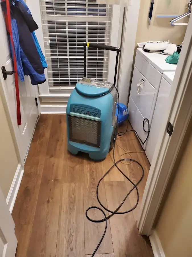 Commercial dehumidifier deployed for Flood Damage Cleanup in Bridgeton